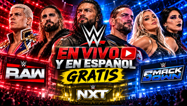 WWE en vivo y en español con las principales superestrellas de la lucha libre.